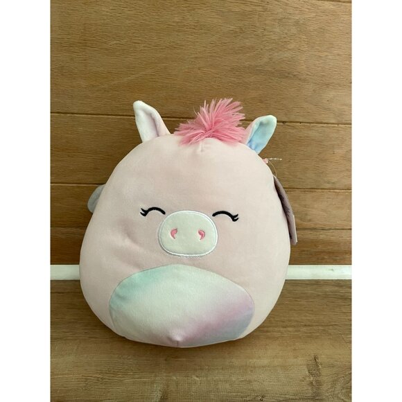 NWT Squishmallows 2022 Pandora the Pegasus Unicorn Plush Toy 10" Pink & Pastel - Picture 1 of 6
